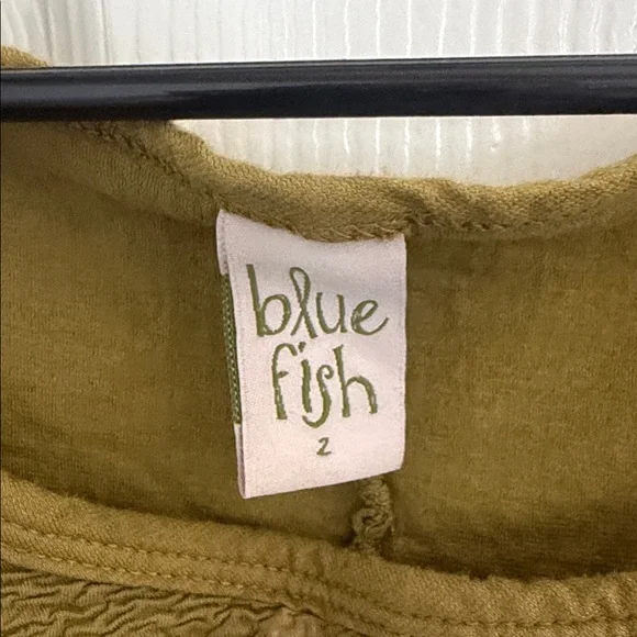 Blue Fish Barclay Patched Crepe Perennial Tunic Top Woods Olive Size 2 - Picture 3 of 3